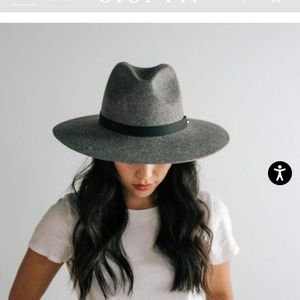 Gigi Pip - Scottie Wide Brim Fedora, Grey